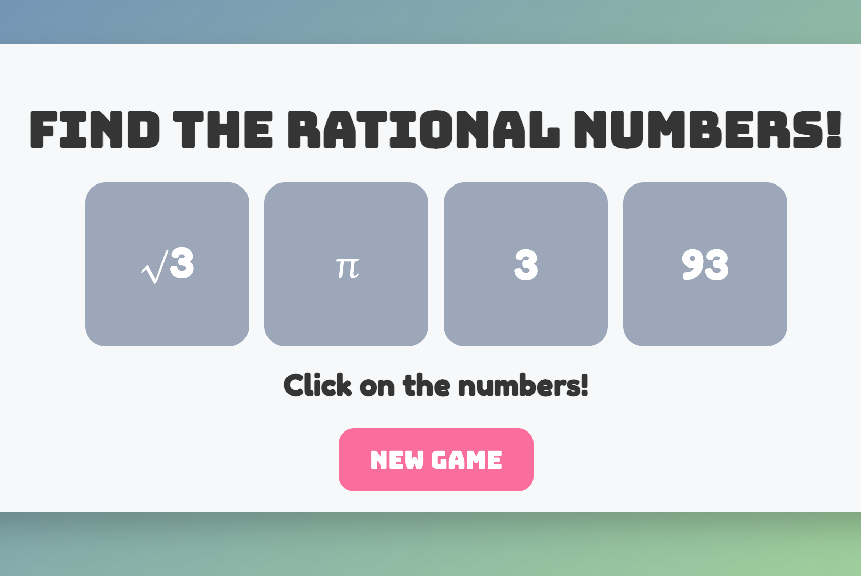 Math Match Game